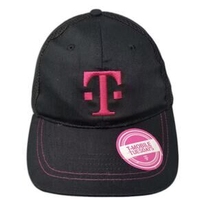 T-Mobile Tuesdays Baseball Cap Black Pink Mesh Strapback OS Hat Embroidered